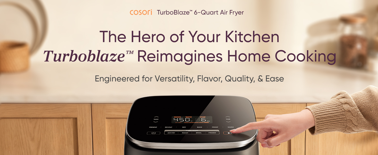 Friteuză cu aer cald Cosori 6 L – imagine detaliu 1