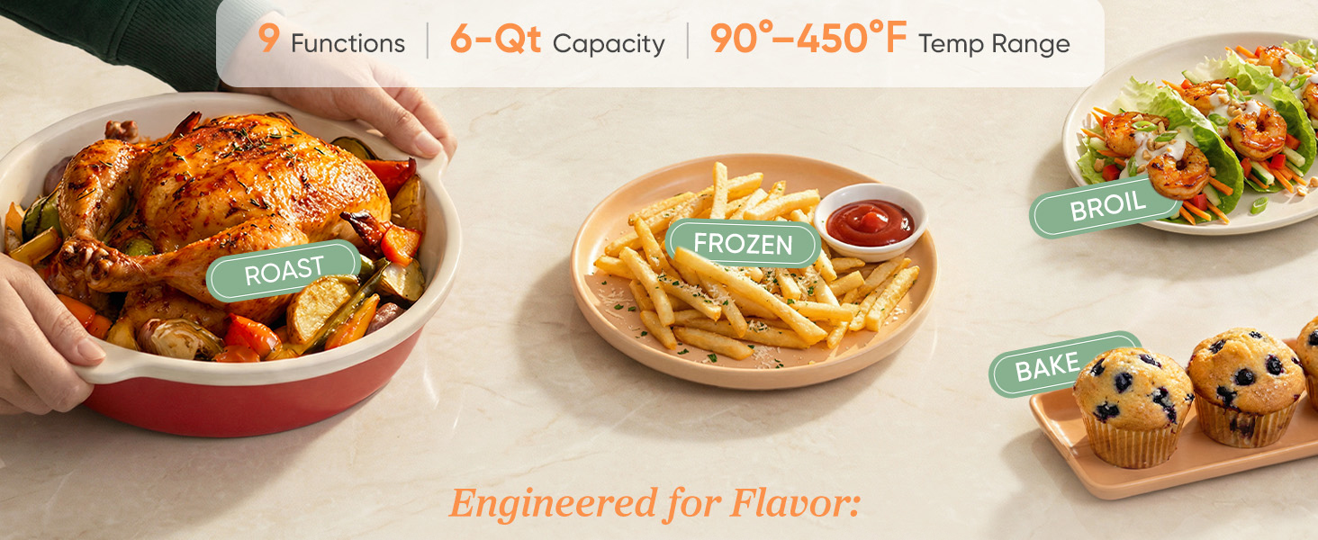 Friteuză cu aer cald Cosori 6 L – imagine detaliu 3